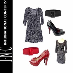 Very pretty Inc graphic print sheath dress